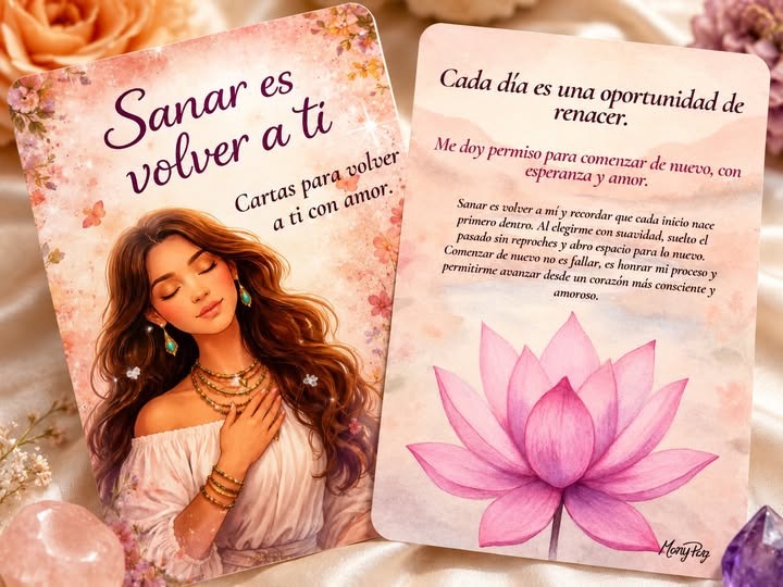 Detalle de carta flor de loto